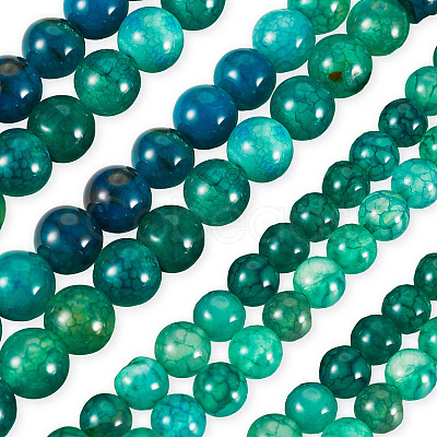 2 Strands 2 Styles Natural Dragon Veins Agate Beads Strands G-TA0002-58-1