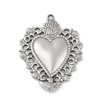 304 Stainless Steel Pendants STAS-D366-05C-P-1