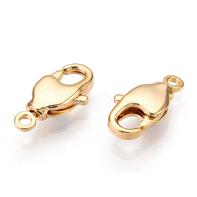 Brass Lobster Claw Clasps KK-N254-11G-1