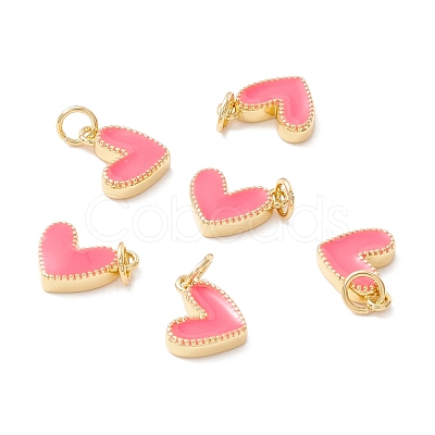 Rack Plating Brass Enamel Charms KK-D073-27G-02-1