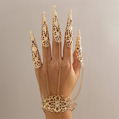 Halloween Gothic Flower
Iron Finger Ring Bracelets for Women WG5FE4C-04-1