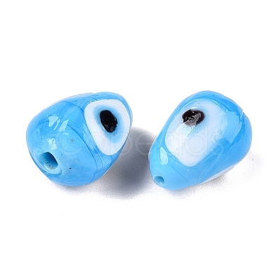 Handmade Evil Eye Lampwork Beads LAMP-T021-16C-1