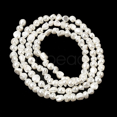 Electroplated Shell Pearl Beads Strands BSHE-B008-06A-1