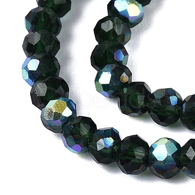 AB Color Plated Transparent Glass Rondelle Beads Strands EGLA-T029-2mm-10R-1