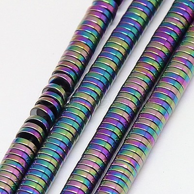 Electroplate Non-magnetic Synthetic Hematite Beads Strands G-J164A-4mm-03-1