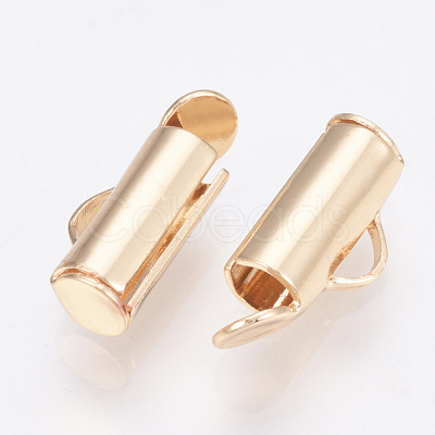 Brass Slide On End Clasp Tubes KK-Q747-11D-KC-1