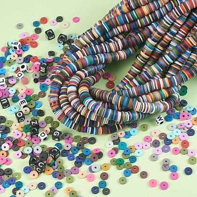 10 Strands Handmade Polymer Clay Beads Strands CLAY-SZ0001-63-1