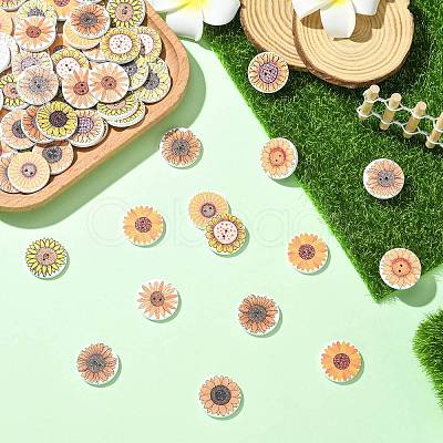 1 Set 100Pcs Wood Buttons BUTT-CJC0002-05B-1-1
