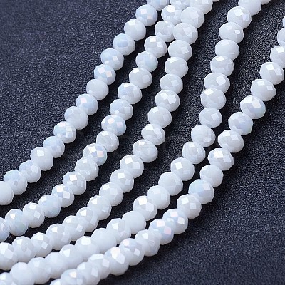 Electroplate Glass Beads Strands EGLA-A034-P1mm-B18-1