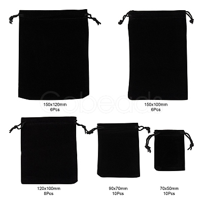 5 Style Rectangle Velvet Pouches TP-LS0001-01B-1