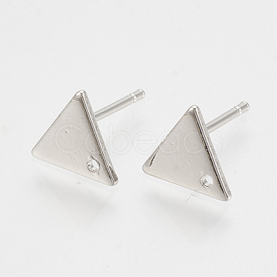 Brass Stud Earring Findings KK-N186-63P-1