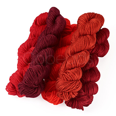 5 Skeins 5 Colors Red Color Theme Acrylic Fiber Yarn OCOR-TA0003-19A-1