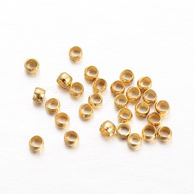 Rondelle Brass Crimp Beads LS-X-KK-L134-27G-1