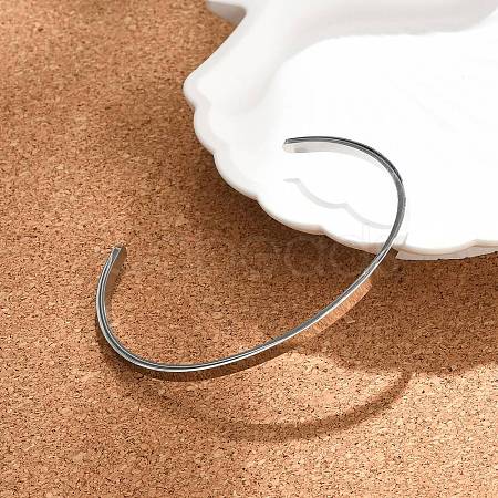 Non-Tarnish 304 Stainless Steel Cuff Bangles X-BJEW-K173-02P-1
