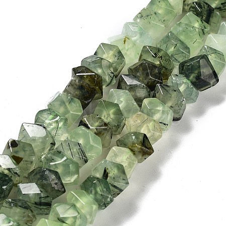 Natural Prehnite Beads Strands G-D091-A17-1