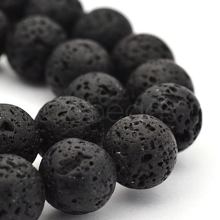 Dyed Lava Rock Round Beads Strands G-J276-13-12mm-1