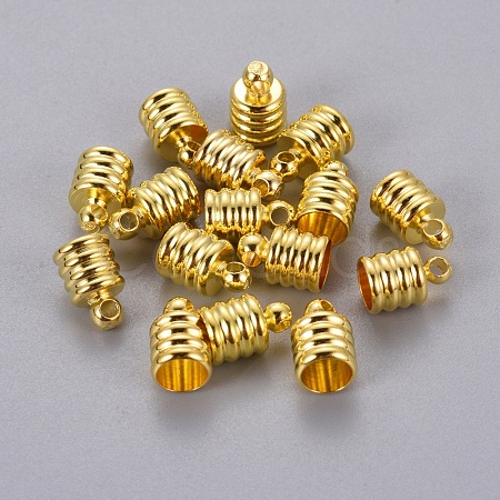 Brass Cord Ends X-KK-D218-9x6-G-1