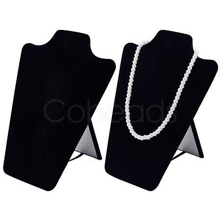 Velvet with Paper Bust Necklace Display Stands NDIS-WH0016-08-1