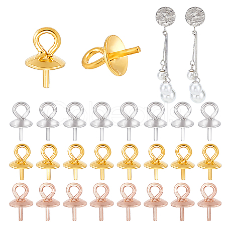 30Pcs 3 Colors 925 Sterling Silver Peg Bails STER-GA0001-13-1