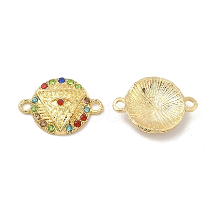 Alloy Connector Charms with Colorful Rhinestone FIND-H039-72G-1