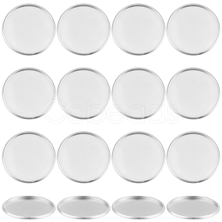 60Pcs 304 Stainless Steel Plain Edge Bezel Cups STAS-SC0009-12-1
