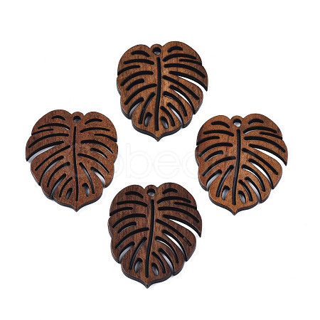 Natural Walnut Wood Pendants WOOD-N011-004-1