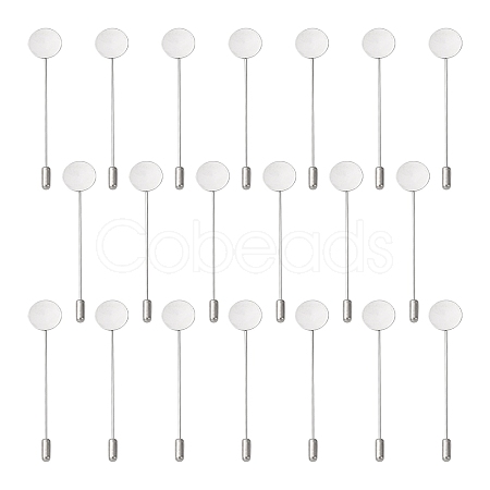 Tarnish Resistant 304 Stainless Steel Brooch Findings LS-X-STAS-S066-01-1
