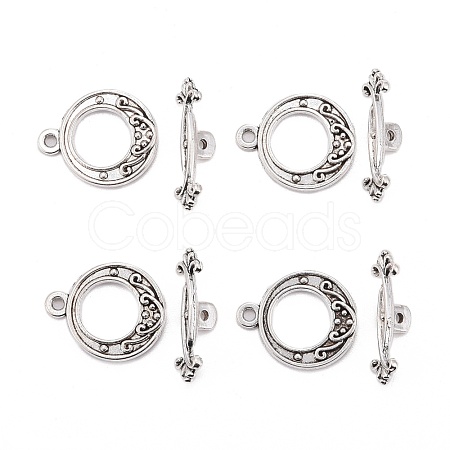Tibetan Style Alloy Toggle Clasps LF1081Y-NF-1