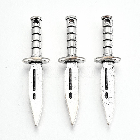 Tibetan Style Alloy Pendants TIBE-S323-089AS-RS-1