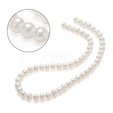 Natural Cultured Freshwater PearlBeads Strands PEAR-E002-04-01-1
