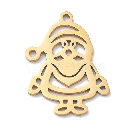 Christmas Theme 304 Stainless Steel Pendants STAS-R003-04G-02-1