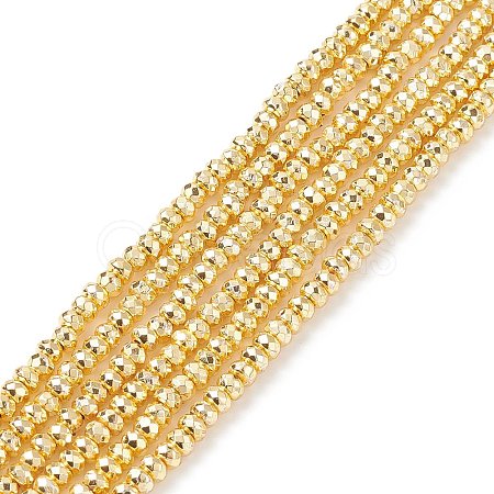 Electroplate Non-magnetic Synthetic Hematite Beads Strands G-L485-06A-G-1