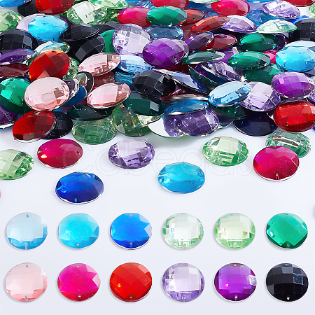 168Pcs 12 Colors Sew On Rhinestones TACR-GA0001-08-1