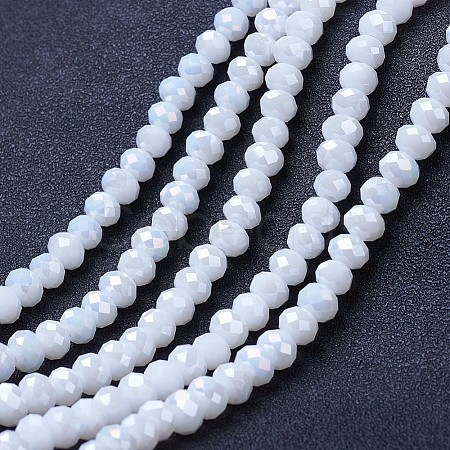 Electroplate Glass Beads Strands EGLA-A034-P1mm-B18-1