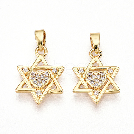 Brass Micro Pave Cubic Zirconia Pendants LS-KK-T070-60G-1