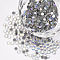 Hotfix Rhinestone, Glass Rhinestone Flat Back Cabochons, Half Round, Crystal AB, SS8, 2.3~2.4x1mm, about 1440pcs/bag