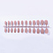 Solid Colors Matte Plastic False Nails Full Cover Fake Nails Tips, Natural Medium Length Press on Nails, Dark Salmon, 18~24x7~14mm, about 24pcs/set