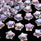 Transparent Acrylic Beads, Bead in Bead, AB Color, Faceted, Star, Lilac, 14x15x8.5mm, Hole: 2mm, about 518pcs/500g