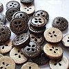 Carved Round 4-hole Basic Sewing Button NNA0YZ4-1
