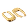 Iron Plating(IP) 304 Stainless Steel Rectangle Hoop Earrings for Women EJEW-F319-01G-2