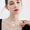 14Pcs 7 Styles Natural Freshwater Shell Pendants SHEL-BC0001-035-5