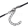 Waxed Cotton Cord Necklace Making MAK-S032-2mm-101-3