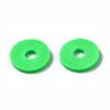 Flat Round Handmade Polymer Clay Beads CLAY-R067-10mm-08-4