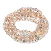 Transparent Electroplate Glass Beads Strands GLAA-Q099-A01-02-2