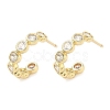 Brass Micro Pave Clear Cubic Zirconia Stud Earrings X-EJEW-G452-07G-4