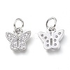 Brass Micro Pave Clear Cubic Zirconia Pendants KK-P188-N01-P-2