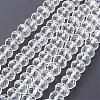 Anti-Tarnish Faceted Rondelle Handmade Glass Beads GS011-01-1
