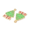 Christmas Alloy Enamel Pendants ENAM-D047-17G-07-3