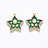 Brass Enamel Pendants KK-T049-056G-01-NF-1