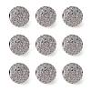 Brass Cubic Zirconia Beads ZIRC-F001-15P-1